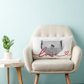 Custom Valentine Heart Photo ランバークッション (椅子)