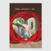 Custom Valentine Photo Card with Names & Date (正面)