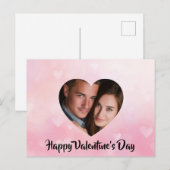 Custom Valentine’s Day Heart-Shaped Photo Card シーズンポストカード (正面/裏面)