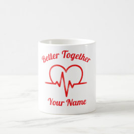 Custom Valentine’s day Heartbeat Mug Personalized コーヒーマグカップ