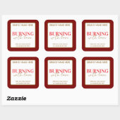 Custom Valentine's Day Candle Label スクエアシール (シート)