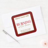 Custom Valentine's Day Candle Label スクエアシール (封筒)