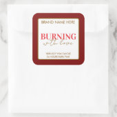 Custom Valentine's Day Candle Label スクエアシール (バッグ)