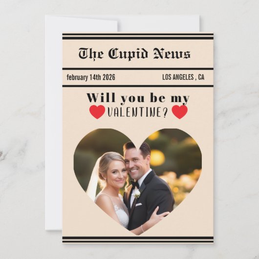 Custom Valentines Day Gift Idea, Printable Will  シーズンカード (正面)