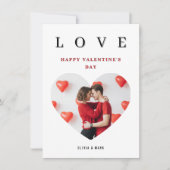Custom Valentines Day Romantic Love Photo Collage シーズンカード (正面)