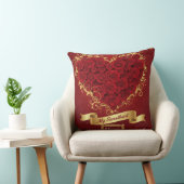 Custom Valentine'S Red Rose Heart Love クッション (椅子)