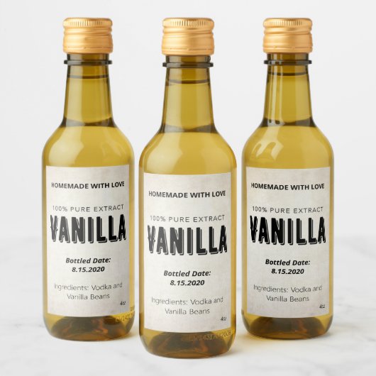 Custom Vanilla Extract Label - VE002_04 ワインラベル (ボトル)