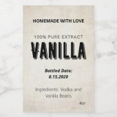 Custom Vanilla Extract Label - VE002_04 ワインラベル (シングルラベル)