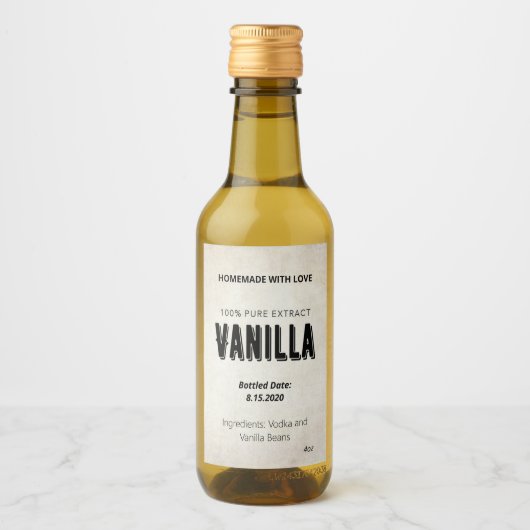 Custom Vanilla Extract Label - VE002_04 ワインラベル (正面)