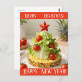 Custom Vegetables Christmas Tree, Lettuce Leaves  ポストカード (正面/裏面)