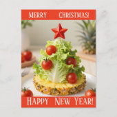 Custom Vegetables Christmas Tree, Lettuce Leaves  ポストカード (正面)