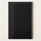 Custom Velvet Black Minimal Planner プランナー手帳 (裏面)