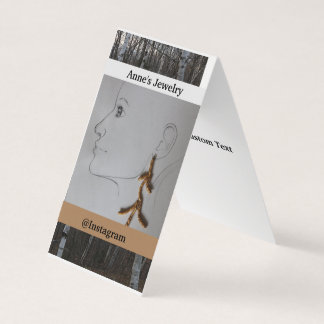 Custom Vertical Tent Fold Folded Business Card 名刺