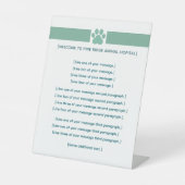 Custom VET Office 8x10 Desk Display Pedestal Sign 台座サイン (正面)