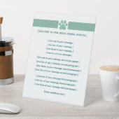 Custom VET Office 8x10 Desk Display Pedestal Sign 台座サイン (インサイチュ)