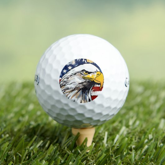 Custom Veterans Gift - Callaway Bald Eagle  ゴルフボール (インサイチュ 木)
