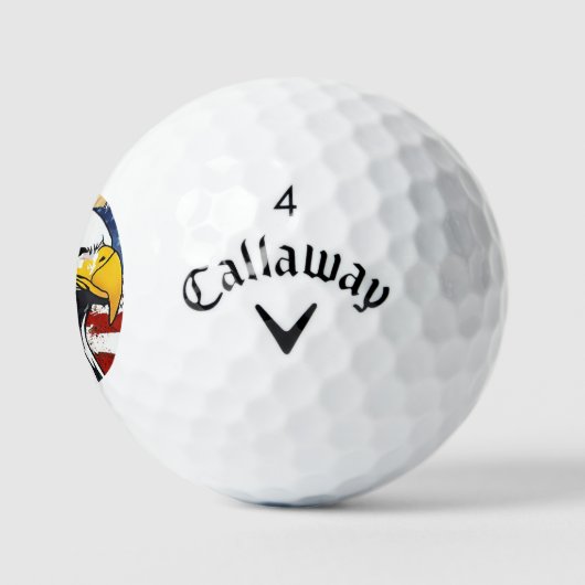 Custom Veterans Gift - Callaway Bald Eagle  ゴルフボール (ロゴ)
