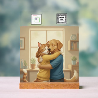 Custom Veterinarian Event Acrylic Pedestal Sign  アクリルサイン