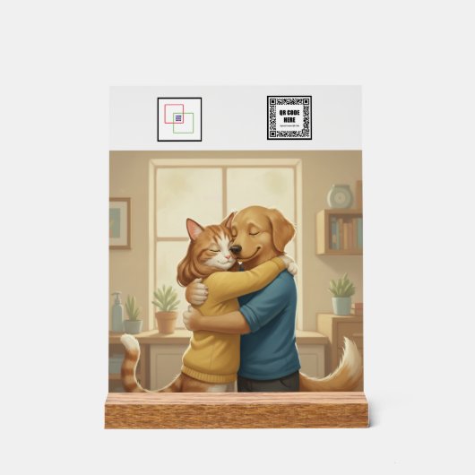 Custom Veterinarian Event Acrylic Pedestal Sign  アクリルサイン (正面)