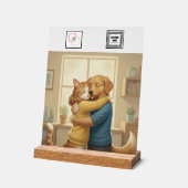 Custom Veterinarian Event Acrylic Pedestal Sign  アクリルサイン (傾斜)