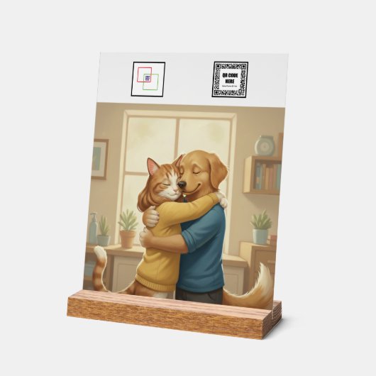 Custom Veterinarian Event Acrylic Pedestal Sign アクリルサイン (傾斜)