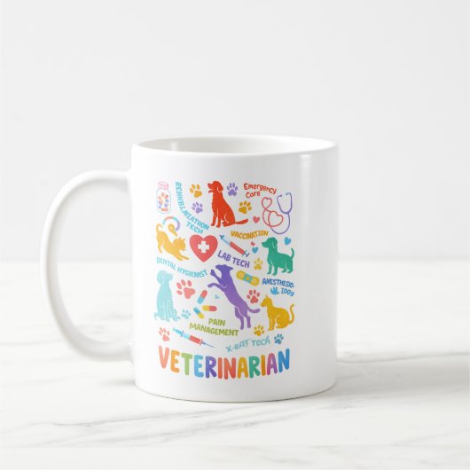 Custom Veterinarian Mug | Vet Doctor’s Day コーヒーマグカップ (左)