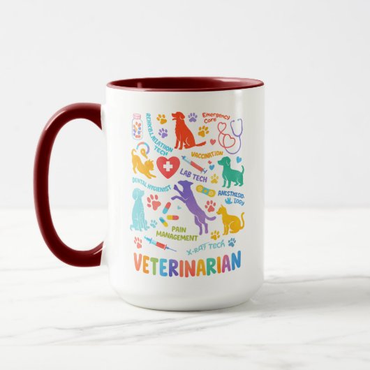 Custom Veterinarian Mug | Vet Doctor’s Day マグカップ (左)