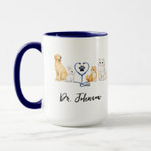 Custom Veterinarian | Personalized  Doctor’s Day マグカップ (左)