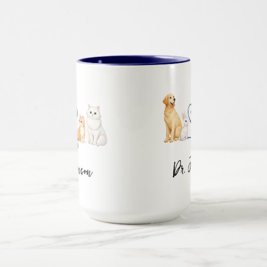Custom Veterinarian | Personalized  Doctor’s Day マグカップ (中央)