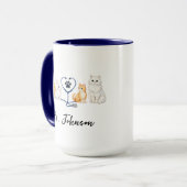 Custom Veterinarian | Personalized  Doctor’s Day マグカップ (正面左)