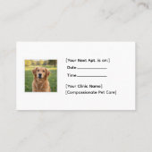 Custom Veterinary Appointment Card | Photo & Logo 名刺 (裏面)