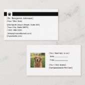 Custom Veterinary Appointment Card | Photo & Logo 名刺 (正面/裏面)