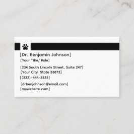 Custom Veterinary Appointment Card | Photo & Logo 名刺