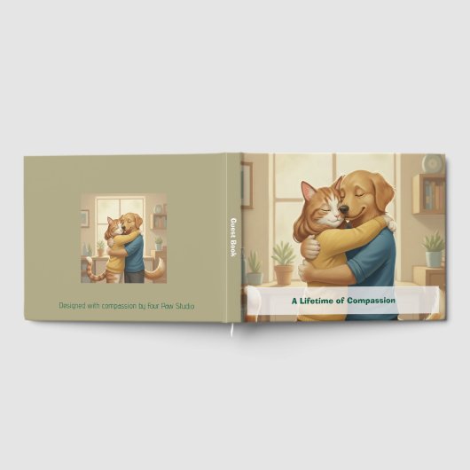 Custom Veterinary Retirement & Event Guest Book ゲストブック (全面)