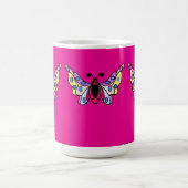 Custom Vibrant Modern Folk Butterfly Art コーヒーマグカップ (中央)