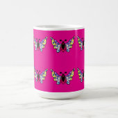 Custom Vibrant Modern Folk Butterfly Art コーヒーマグカップ (中央)
