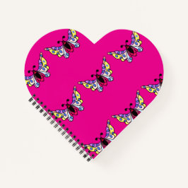 Custom Vibrant Modern Folk Butterfly Art ノートブック