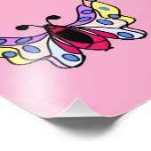 Custom Vibrant Modern Folk Butterfly Art フォトプリント (角)