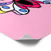 Custom Vibrant Modern Folk Butterfly Art ポスター (角)