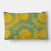 Custom Vibrant Sunflower Tie-Dye Art アクセサリーポーチ (裏面)