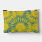 Custom Vibrant Sunflower Tie-Dye Art アクセサリーポーチ (裏面)
