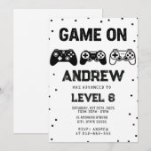 Custom Video Game birthday boy invitation 招待状 (正面/裏面)