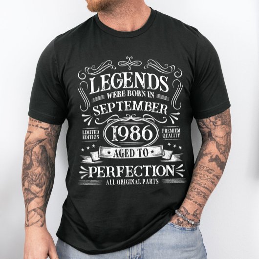 Custom Vintage Birthday Aged To Perfection Tシャツ
