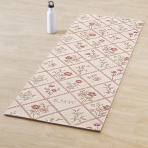 Custom Vintage Blush Pink Floral Lattice Pattern