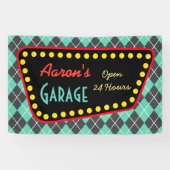 Custom Vintage Garage Sign  横断幕 (横)