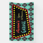 Custom Vintage Garage Sign  横断幕 (縦)