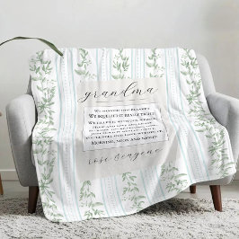 Custom Vintage Gift to Grandma Nana from Grandkids シェルパブランケット