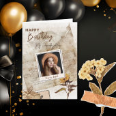 Custom Vintage Granddaughter Photo Birthday Card カード