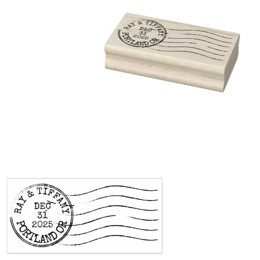 Custom Vintage Letter Postmark ラバースタンプ (押印)