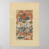  ※CUSTOM Vintage Okinawan Bingata Pattern Print  ポスター (正面)